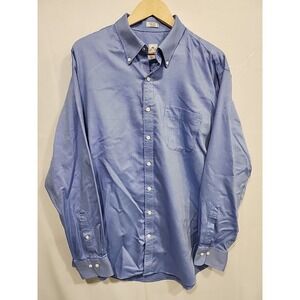 Peter Millar Men's Nanoluxe Dress Shirt Mens‎ XL, Long Sleeve Button-down Blue